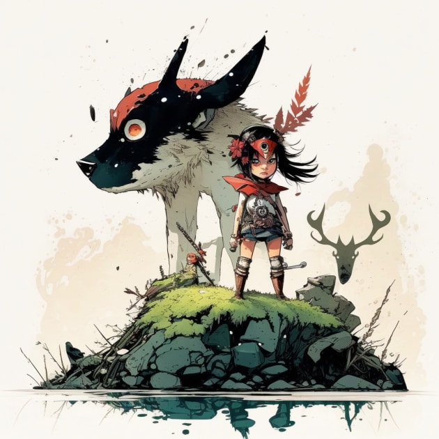 princess-mononoke-art-style-of-skottie-young