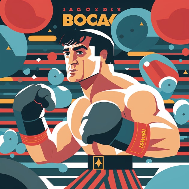 rocky-balboa-art-style-of-josh-agle