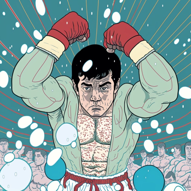 rocky-balboa-art-style-of-shintaro-kago