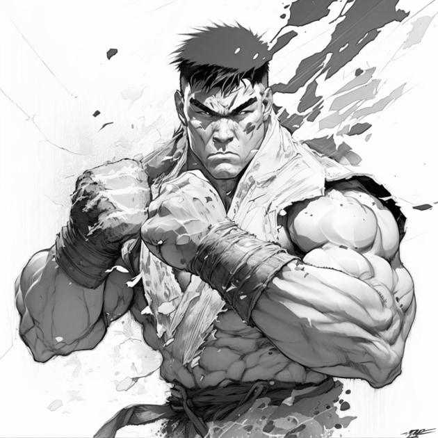 ryu-art-style-of-jim-lee