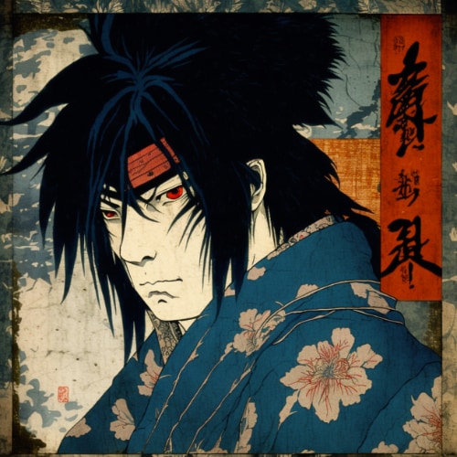 sasuke-uchiha-art-style-of-utagawa-kuniyoshi
