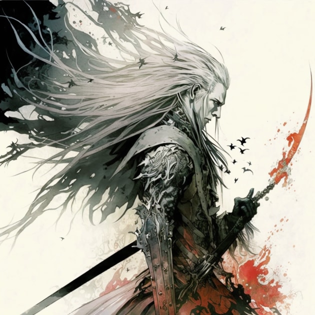 sephiroth-art-style-of-yoshitaka-amano