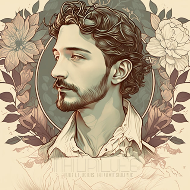 shia-labeouf-art-style-of-alphonse-mucha