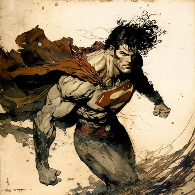 superman-art-style-of-arthur-rackham