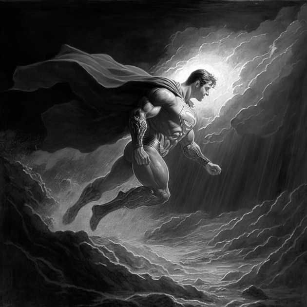 superman-art-style-of-gustave-dore