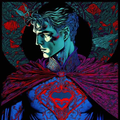 superman-art-style-of-harry-clarke