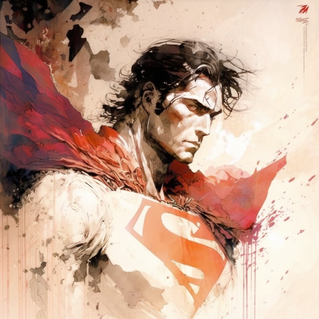 superman-art-style-of-yoshitaka-amano