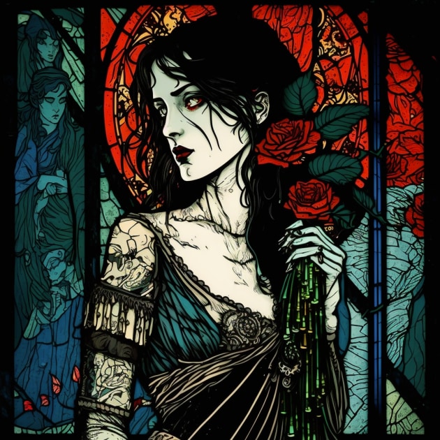 tifa-lockhart-art-style-of-harry-clarke