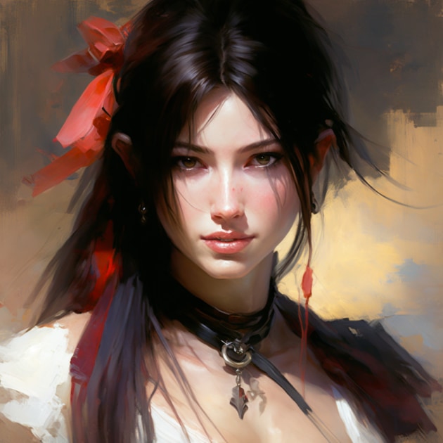 tifa-lockhart-art-style-of-pino-daeni