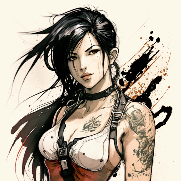 tifa-lockhart-art-style-of-yoshitaka-amano