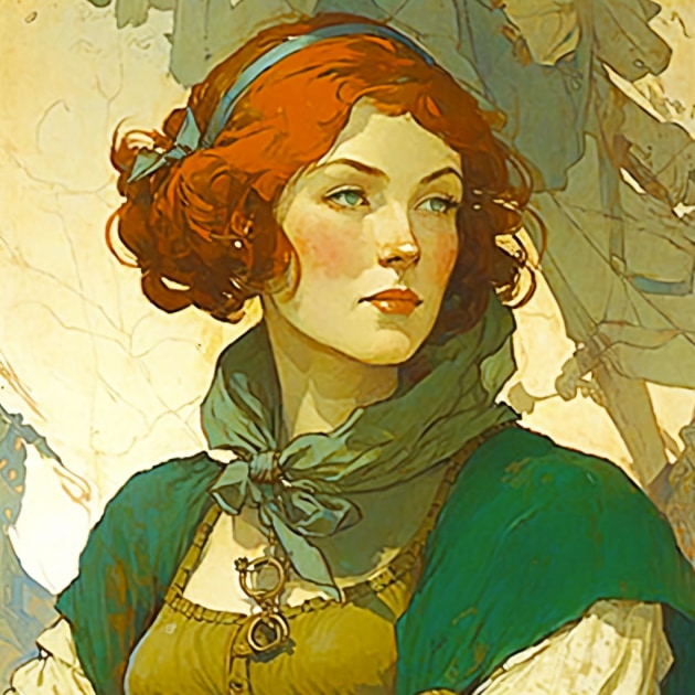 triss-merigold-art-style-of-elizabeth-shippen-green