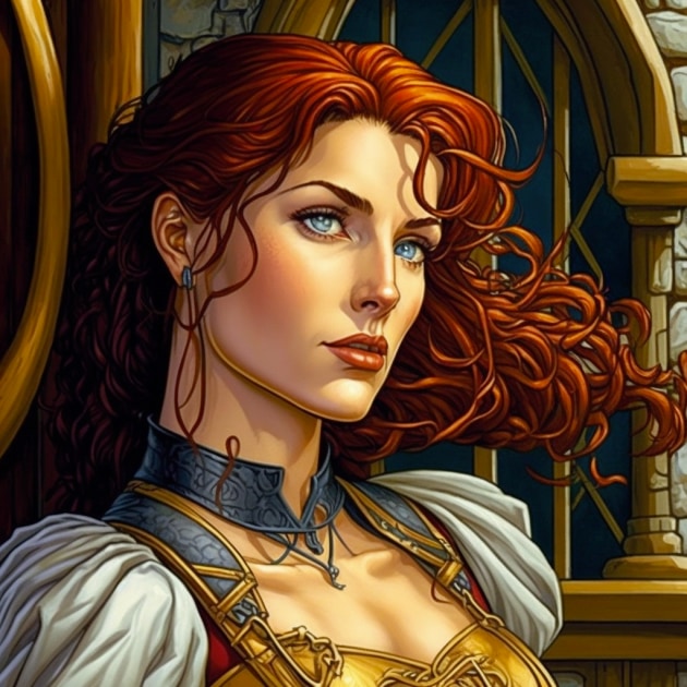 triss-merigold-art-style-of-larry-elmore