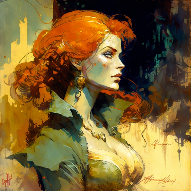 triss-merigold-art-style-of-ralph-bakshi