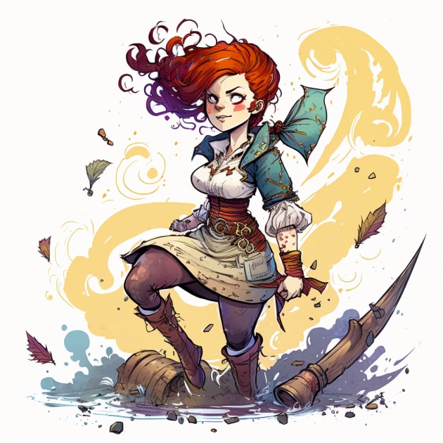 triss-merigold-art-style-of-skottie-young