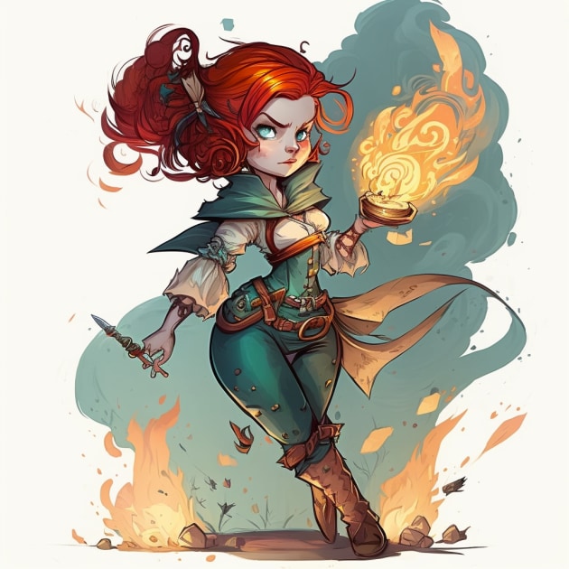 triss-merigold-art-style-of-skottie-young