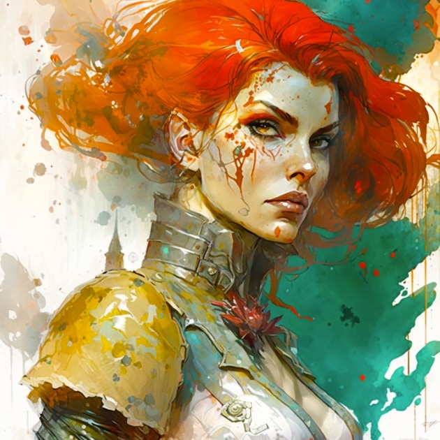 triss-merigold-art-style-of-yoshitaka-amano