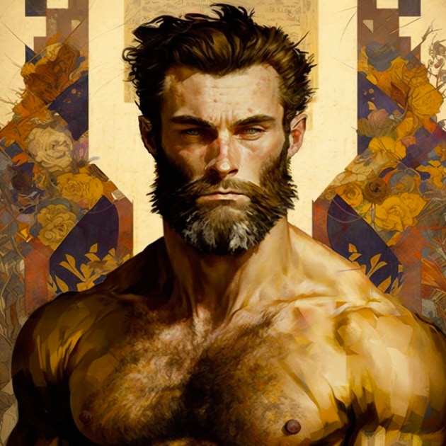 wolverine-art-style-of-gustav-klimt