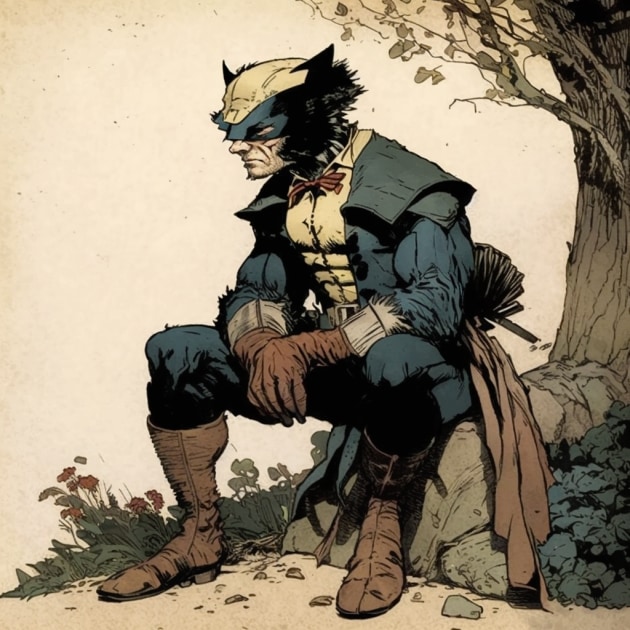 wolverine-art-style-of-randolph-caldecott