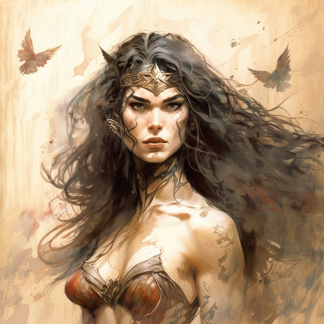 wonder-woman-art-style-of-brian-froud