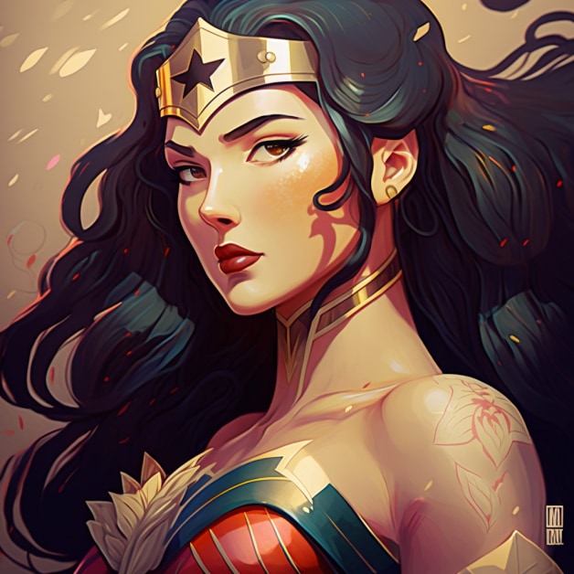 wonder-woman-art-style-of-chiho-aoshima