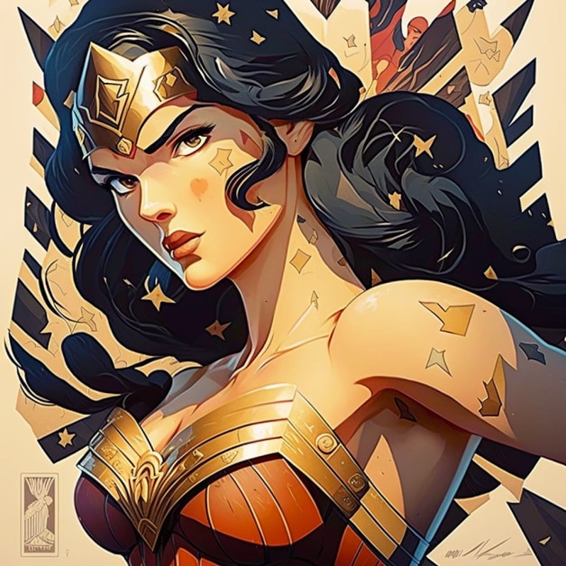 wonder-woman-art-style-of-chiho-aoshima