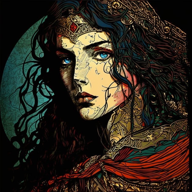 wonder-woman-art-style-of-harry-clarke