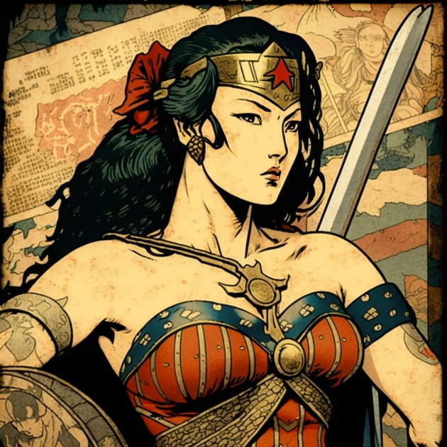 wonder-woman-art-style-of-utagawa-kuniyoshi