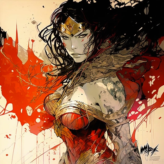 wonder-woman-art-style-of-yoshitaka-amano