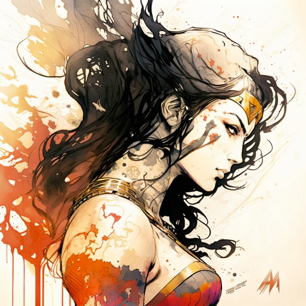 wonder-woman-art-style-of-yoshitaka-amano