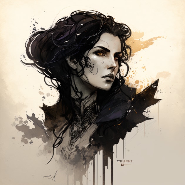 yennefer-art-style-of-william-timlin