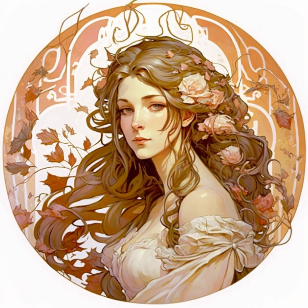 aerith-gainsborough-art-style-of-alphonse-mucha