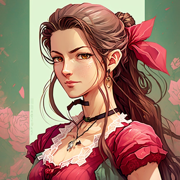 aerith-gainsborough-art-style-of-asaf-hanuka