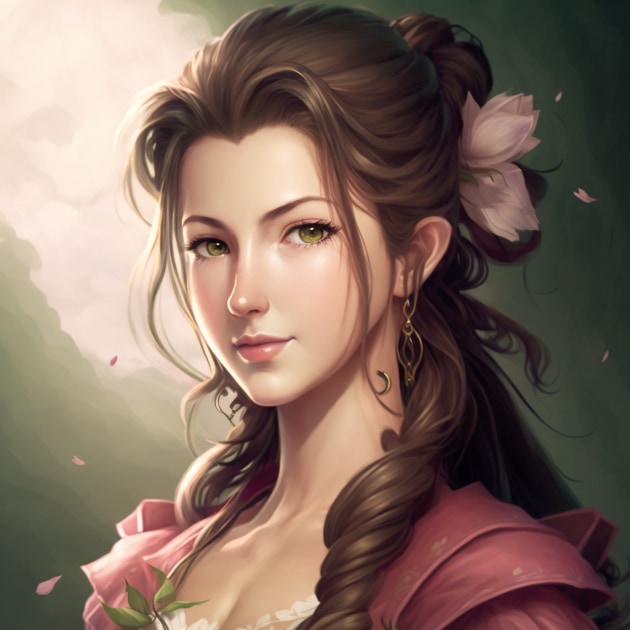 aerith-gainsborough-art-style-of-chiho-aoshima