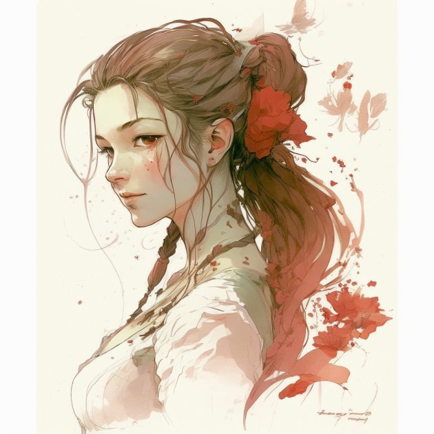 aerith-gainsborough-art-style-of-claire-wendling