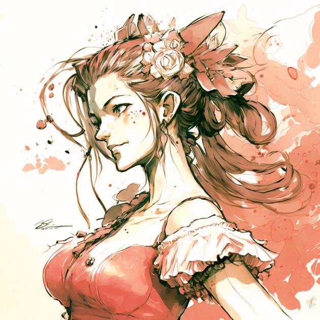 aerith-gainsborough-art-style-of-eric-canete