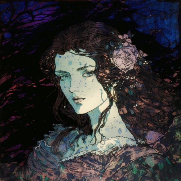 aerith-gainsborough-art-style-of-harry-clarke