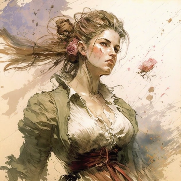 aerith-gainsborough-art-style-of-heinrich-kley