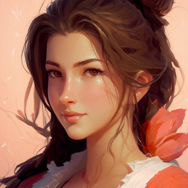 aerith-gainsborough-art-style-of-ilya-kuvshinov