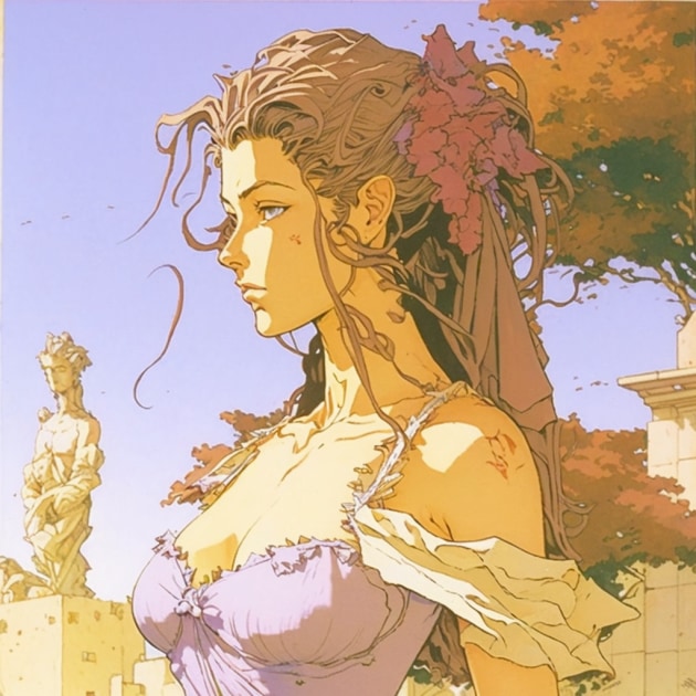 aerith-gainsborough-art-style-of-jean-giraud