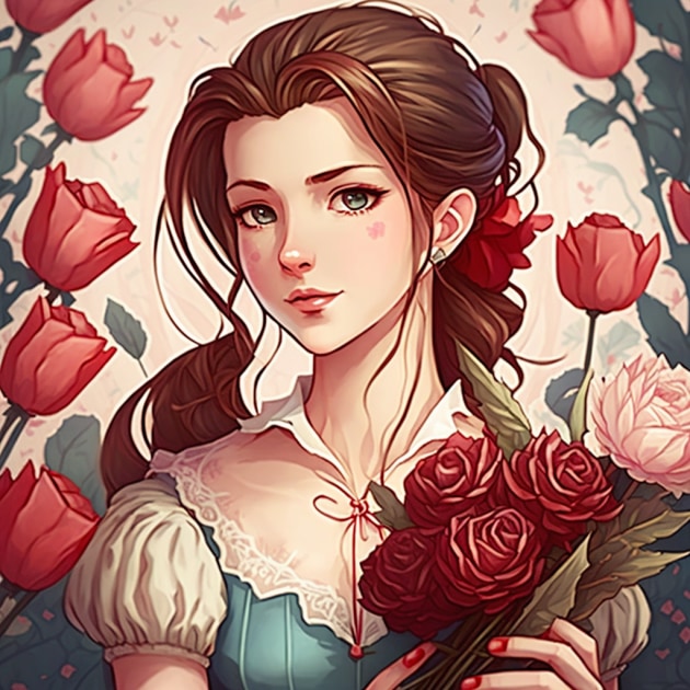 aerith-gainsborough-art-style-of-kelly-vivanco