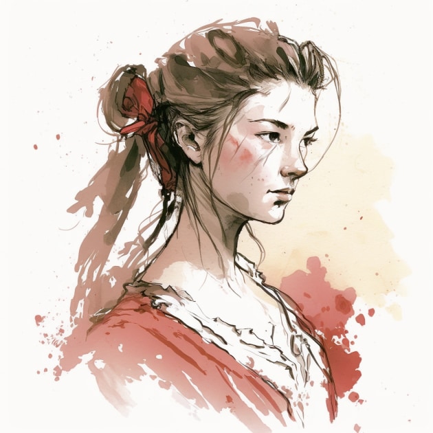 aerith-gainsborough-art-style-of-quentin-blake