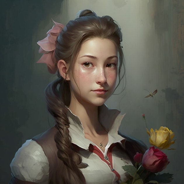 aerith-gainsborough-art-style-of-shaun-tan