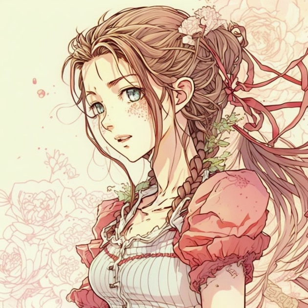 aerith-gainsborough-art-style-of-shintaro-kago