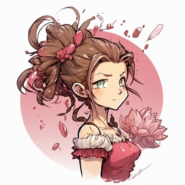 aerith-gainsborough-art-style-of-skottie-young