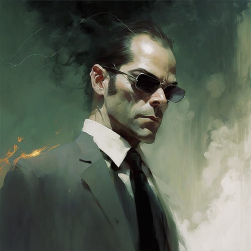 agent-smith-art-style-of-anne-bachelier