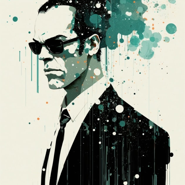 agent-smith-art-style-of-conrad-roset