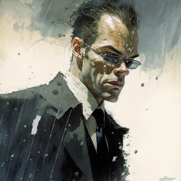 agent-smith-art-style-of-enki-bilal