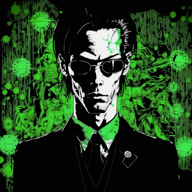 agent-smith-art-style-of-harry-clarke