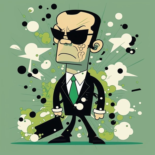 agent-smith-art-style-of-jon-burgerman