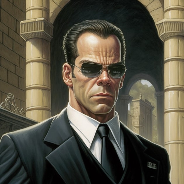 agent-smith-art-style-of-larry-elmore